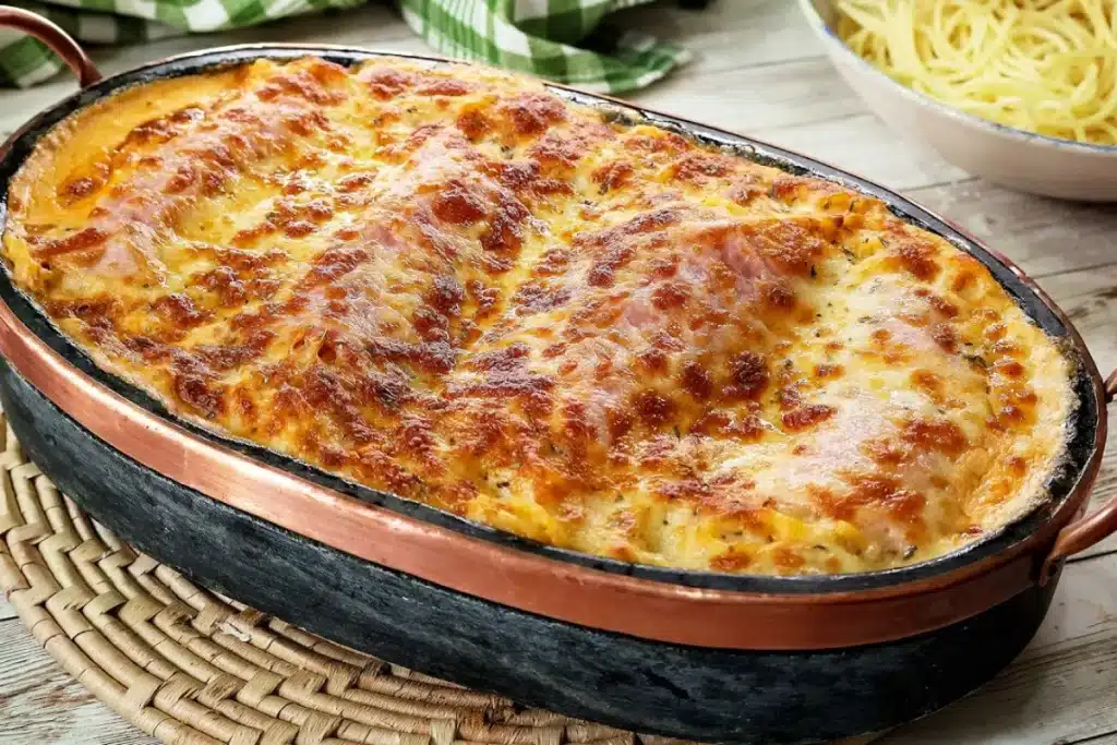 Macarrão cremoso de forno: simples, fácil e diferente de tudo que você já viu. 4 macarrão cremoso de forno