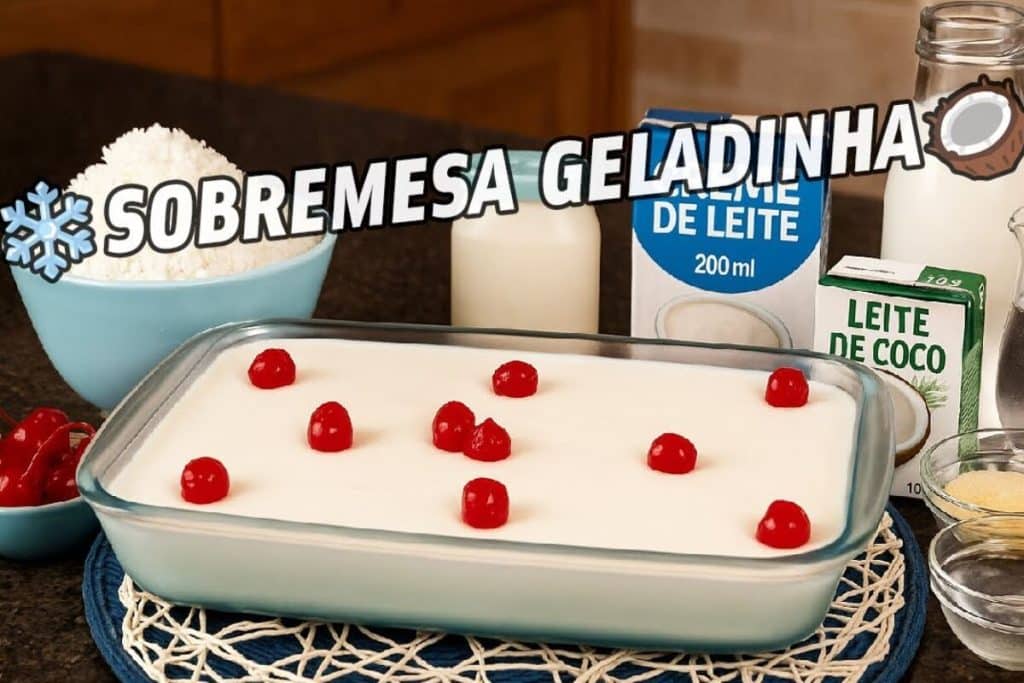 mousse de coco cremoso