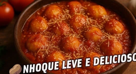 nhoque de batata com molho caseiro