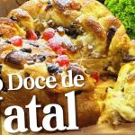 pão doce recheado de natal