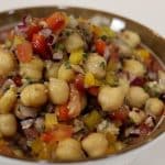 salada de grão de bico