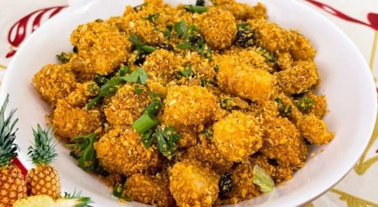 farofa de abacaxi com aveia