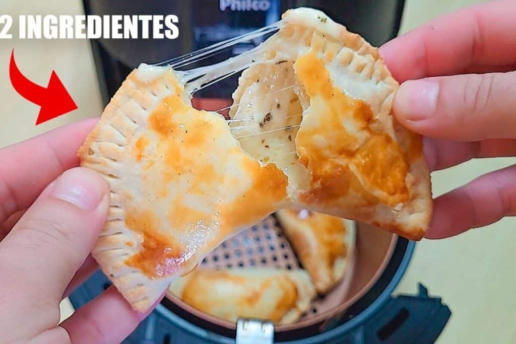 Pastel na Air Fryer: só 2 ingredientes, pastel fácil, rápido e sequinho