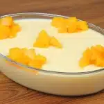 Sobremesa fácil de pêssego: é só bater no liquidificador e servir na sua ceia de Ano Novo. 1 sobremesa fácil de pêssego