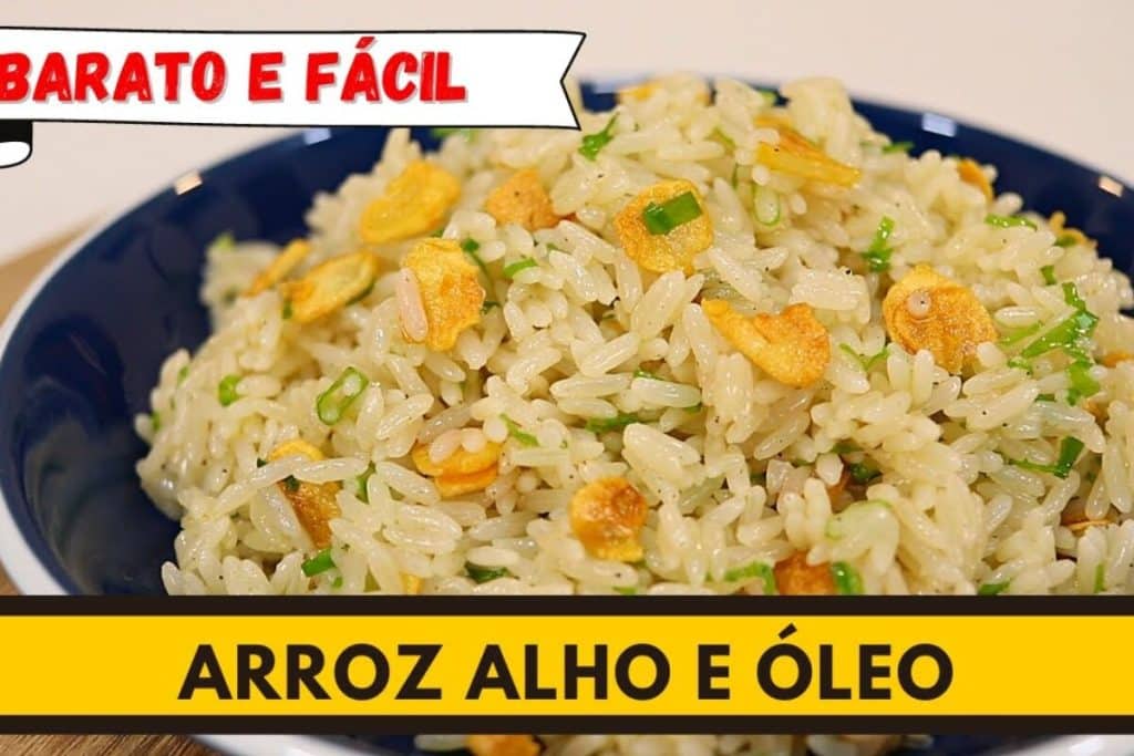 arroz alho e óleo