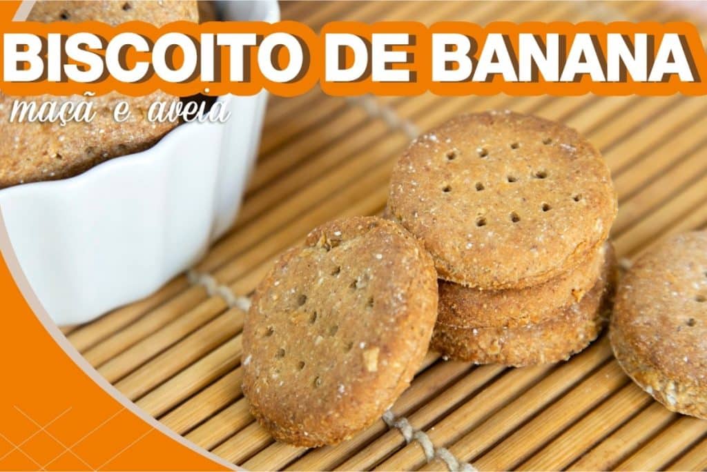 Receita de biscoito de banana, maçã e aveia sem açúcar, a opção saudável ideal para o dia a dia 187 biscoito de banana