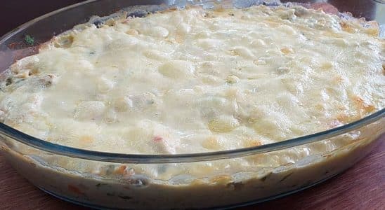 frango gratinado com creme de milho