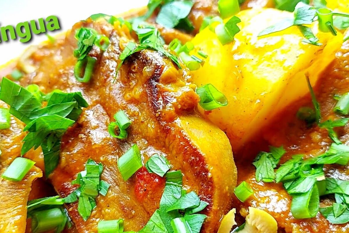 lingua bovina na panela de pressão