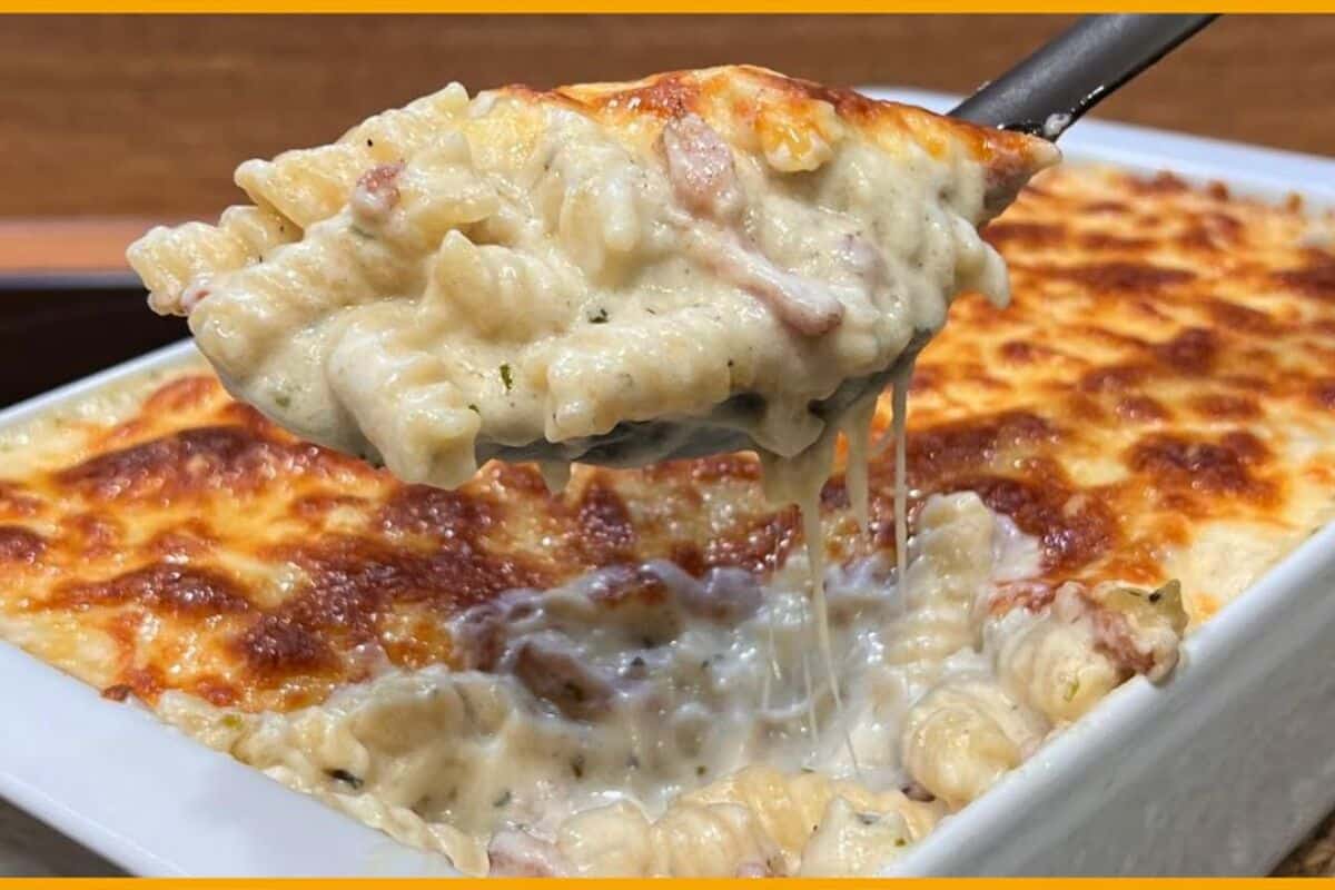 Macarrão ao molho branco com bacon fácil e delicioso para uma refeição prática e especial 155 macarrão ao molho branco
