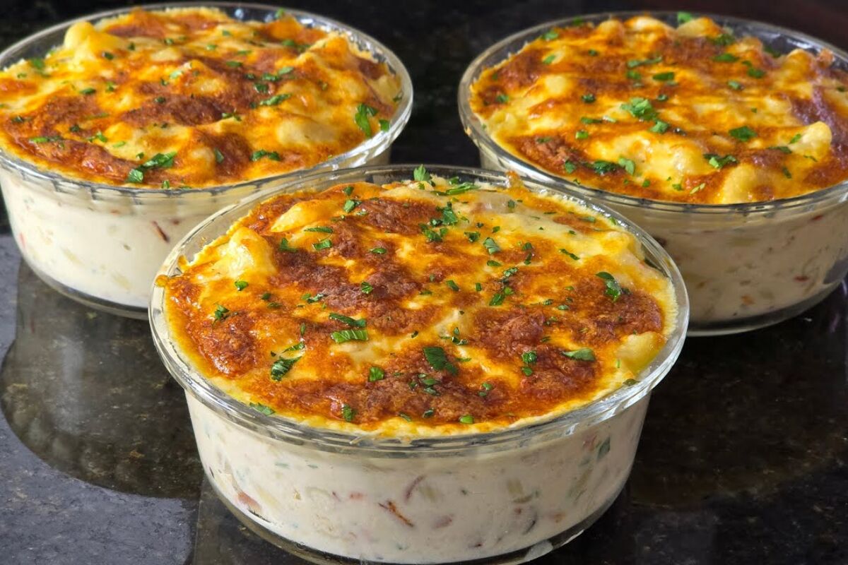 macarrão com molho de batata