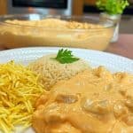 strogonoff de carne de porco