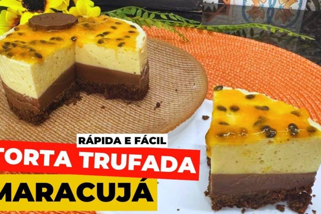 Torta trufada de maracujá fácil, rápida e muito cremosa para ser a estrela da sua sobremesa 172 torta trufada de maracujá
