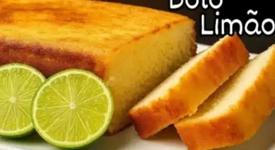 Bolo de limão italiano com textura leve e pronto em apenas 5 minutos para o seu lanche 1 bolo de limão italiano