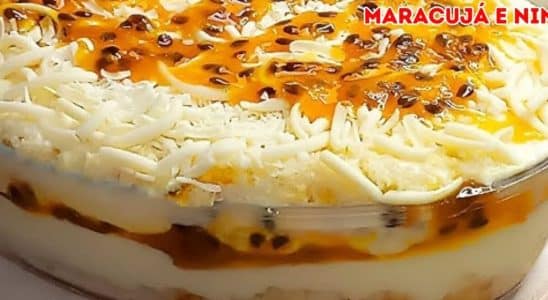 bolo de maracujá na travessa