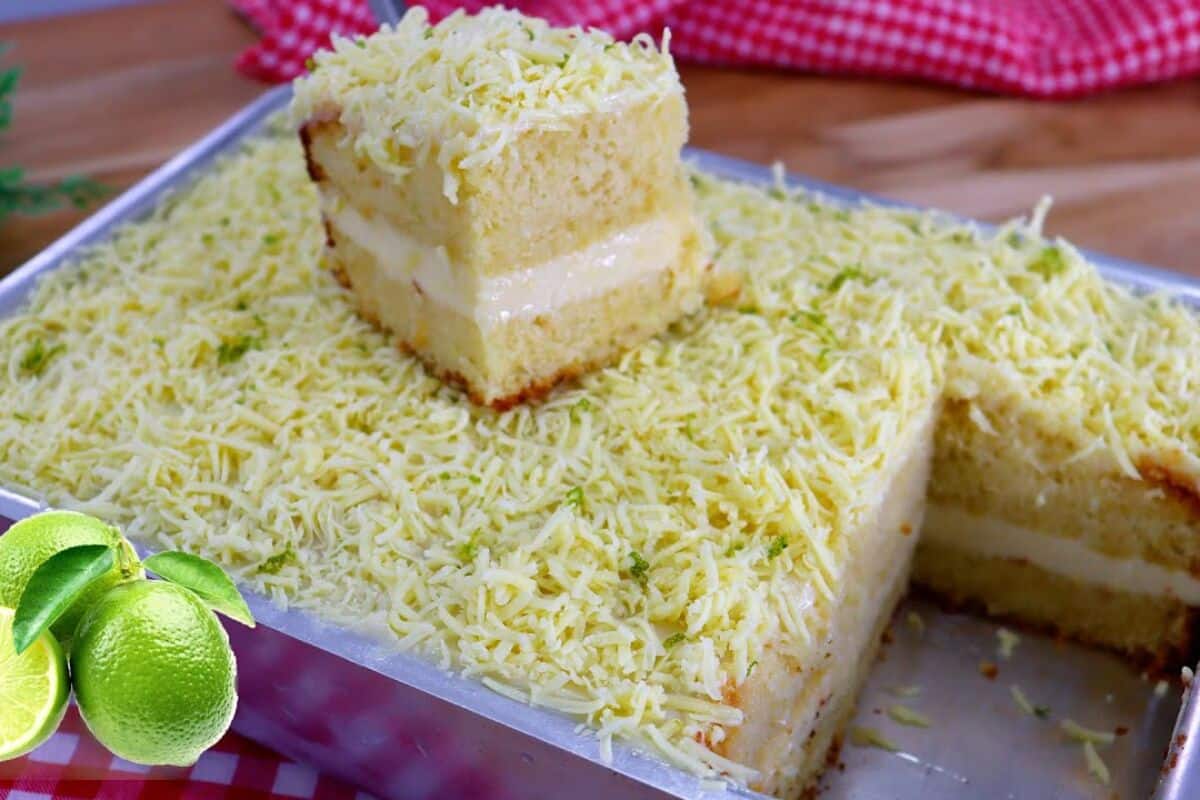 Bolo gelado de limão bem molhadinho e refrescante para o seu lanche da tarde em família 11 bolo gelado de limão