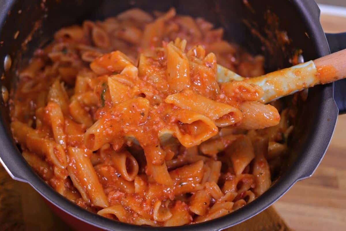 macarrão de panela de pressão