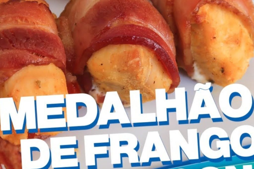 Como fazer medalhão de frango com bacon suculento e douradinho para nunca mais querer frango de outro jeito 151 medalhão de frango com bacon