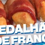 medalhão de frango com bacon