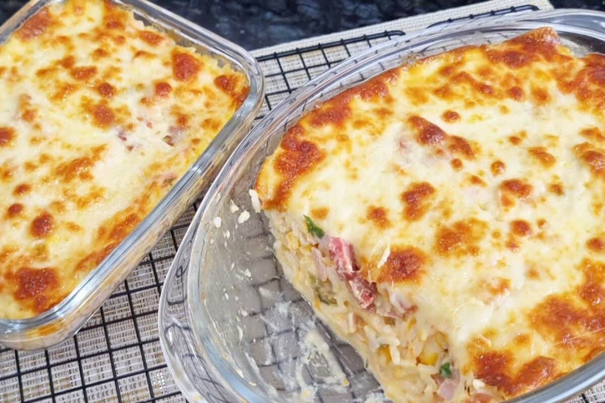 Arroz de forno cremoso