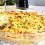 Atum gratinado com batata