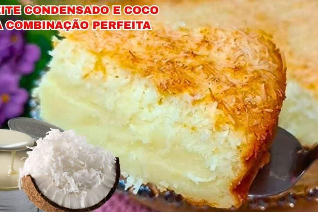 Bolo cremoso de coco