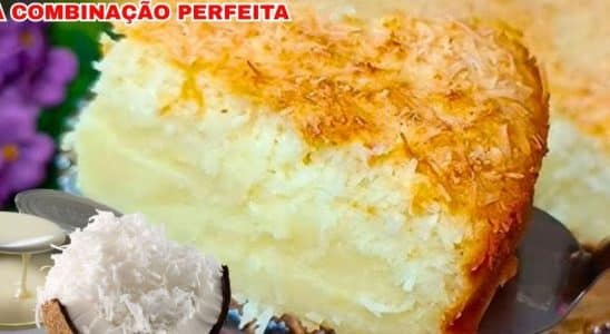 Bolo cremoso de coco