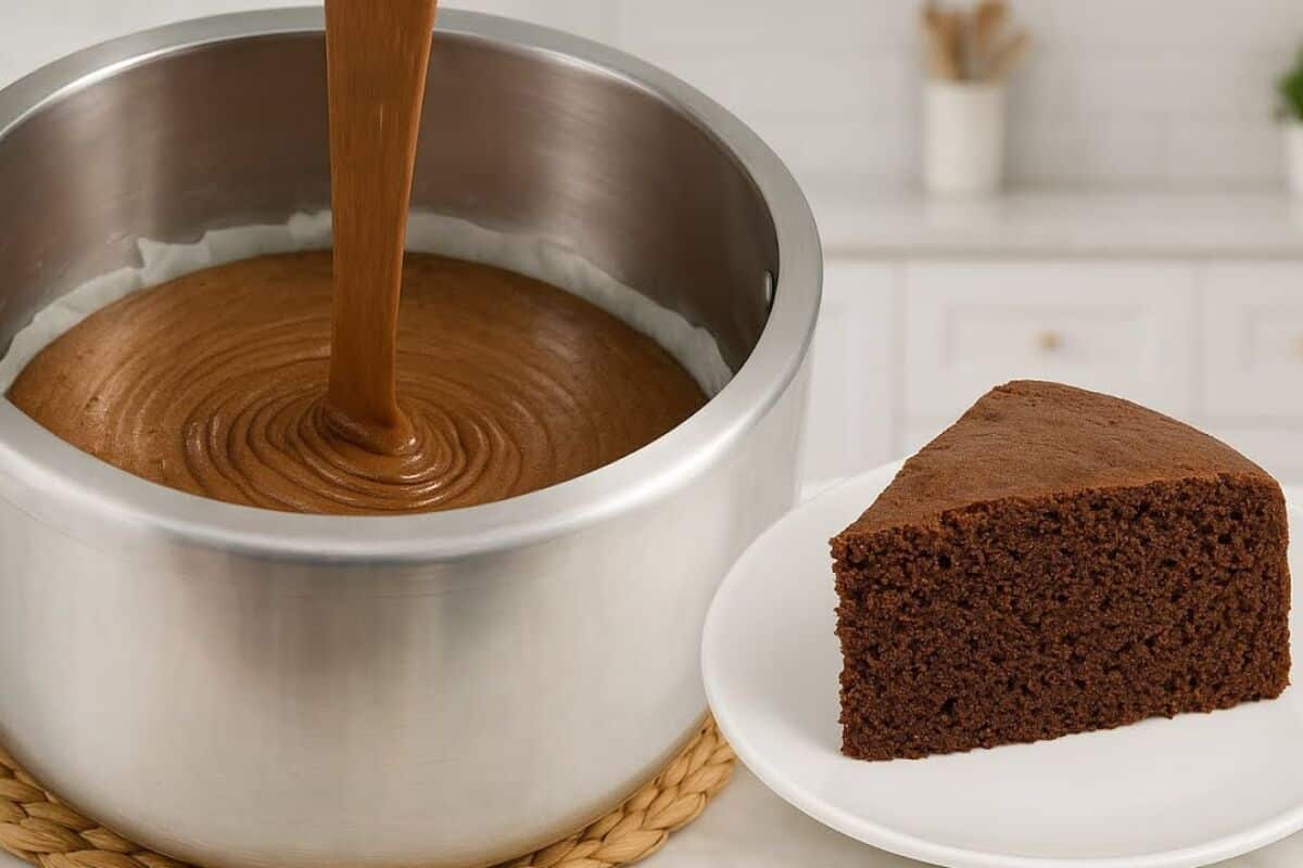Bolo de chocolate na panela de pressão