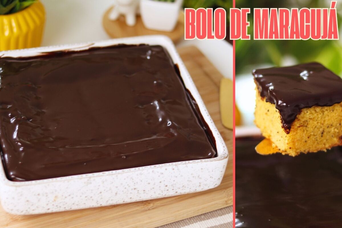 Bolo de maracujá, uma receita super fofinha com uma cobertura de falso brigadeiro irresistível 77 Bolo de maracujá