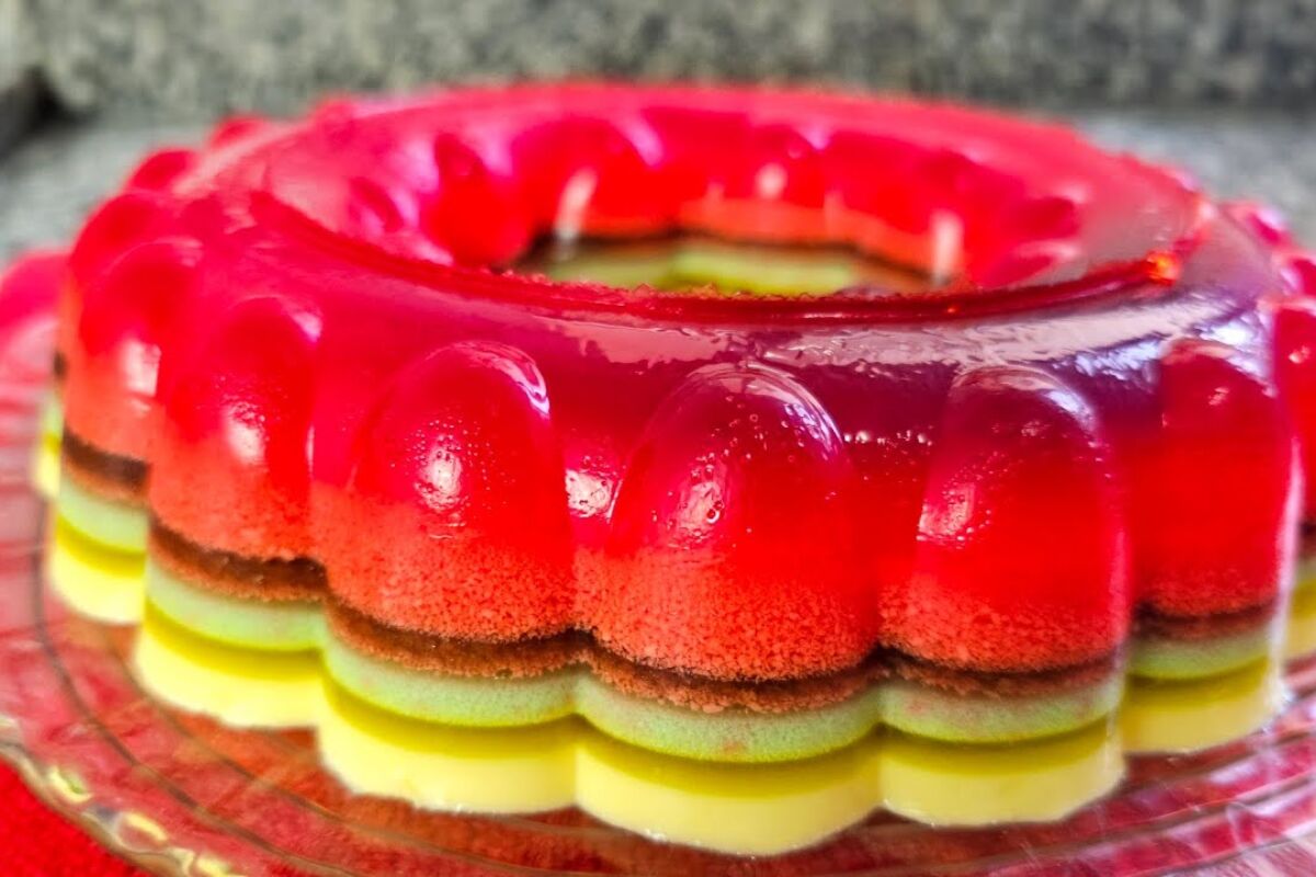gelatina de três sabores