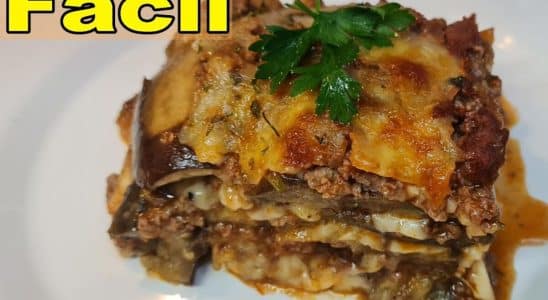 Lasanha de berinjela a bolonhesa