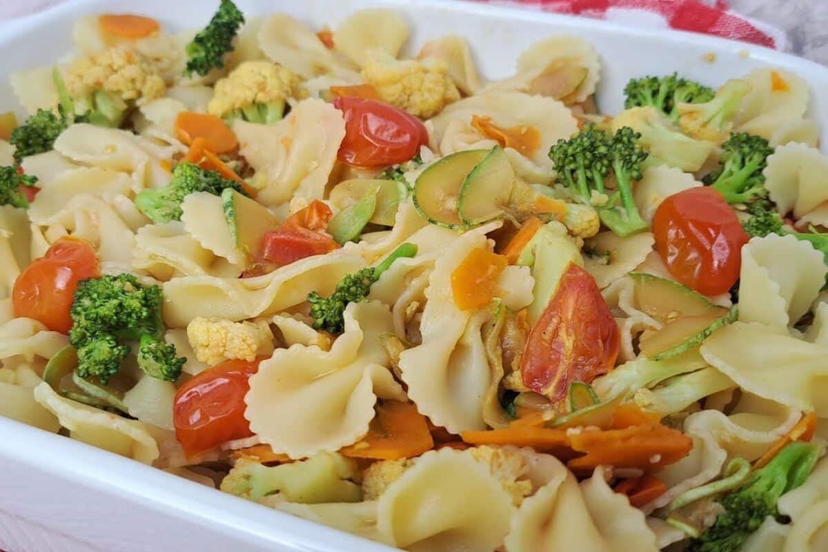 macarrão com legumes