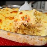 Macarrão com frango ao molho branco