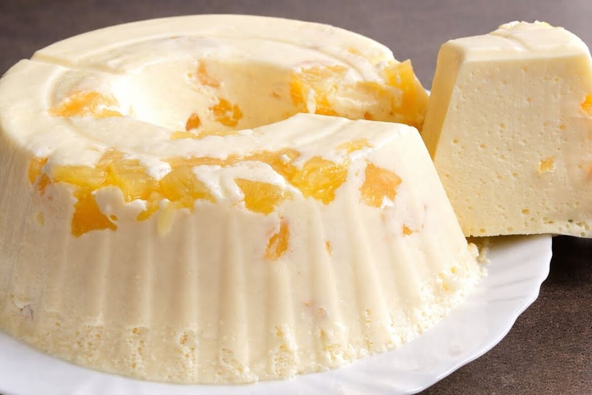 Sobremesa gelada de abacaxi