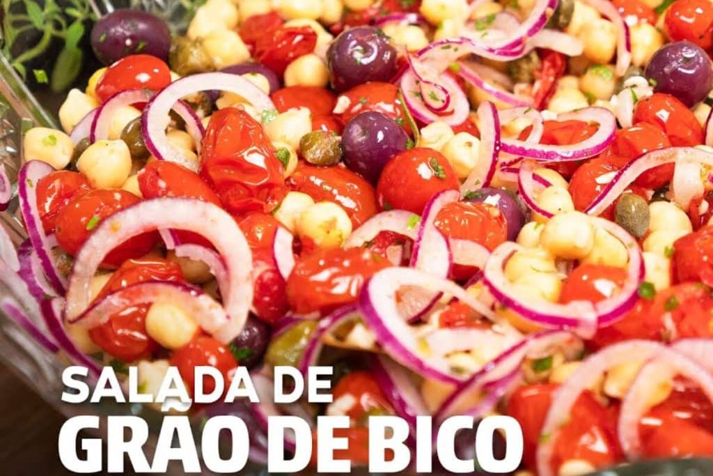 Salada de grão de bico