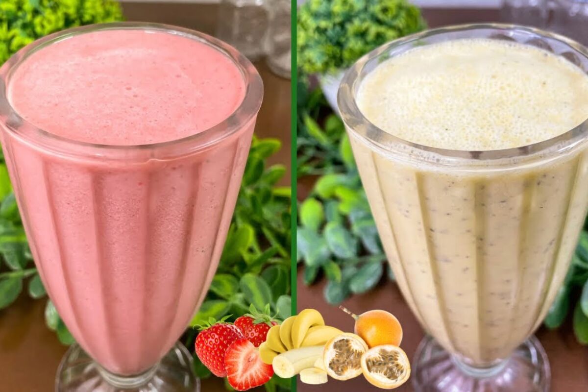 Shake de frutas sem açúcar