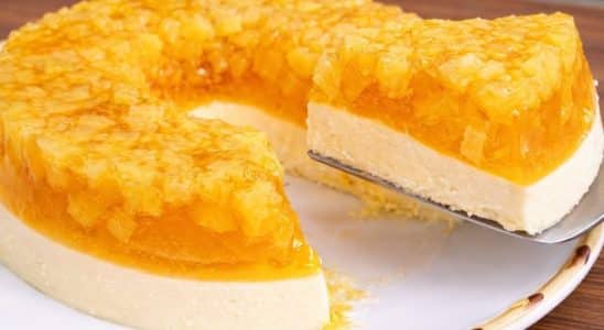 sobremesa gelada de abacaxi