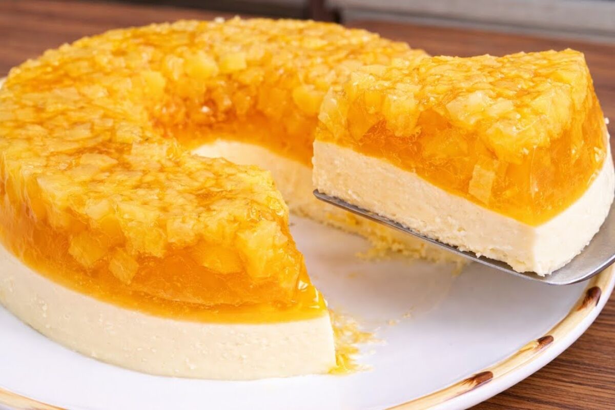 sobremesa gelada de abacaxi