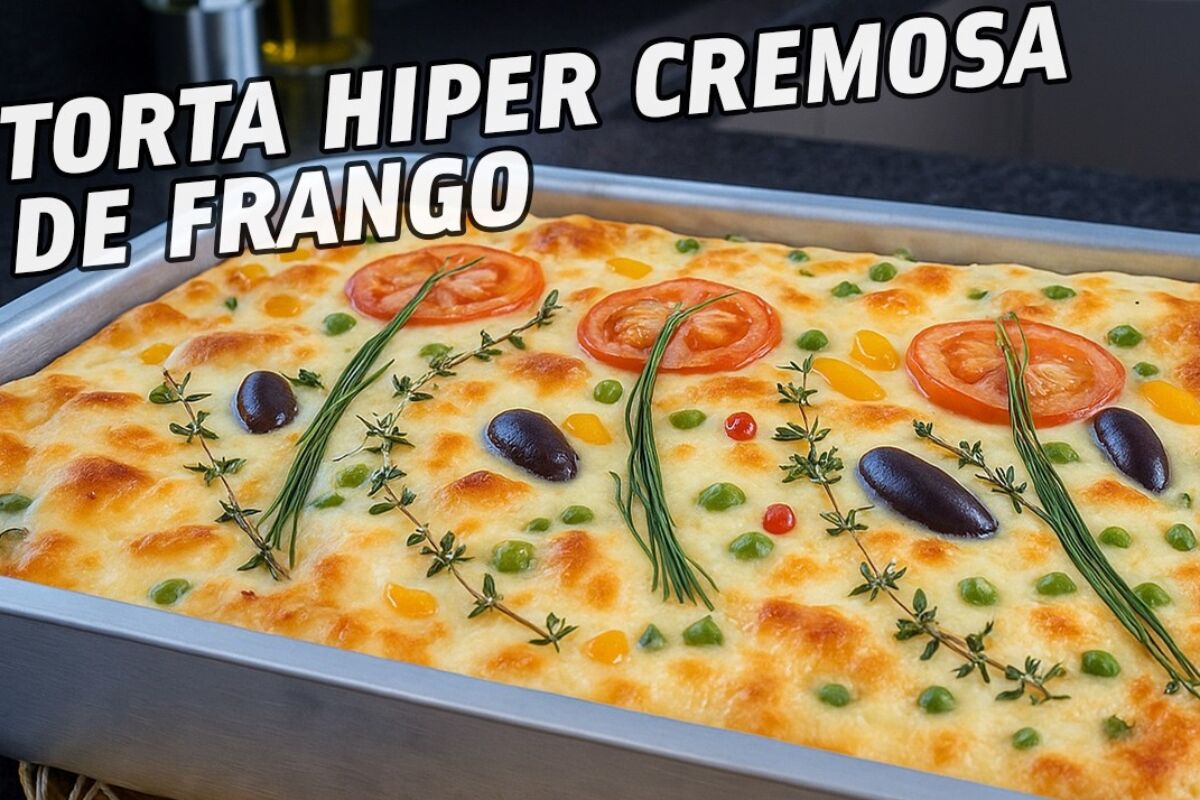 Torta de frango cremosa