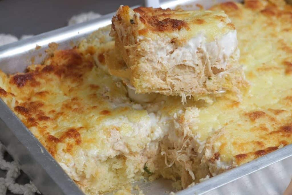 Torta salgada de massa mole