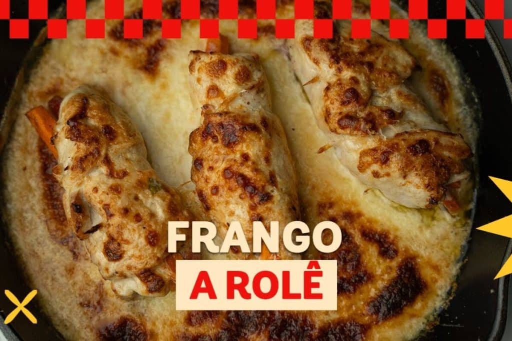 Frango enrolado com calabresa