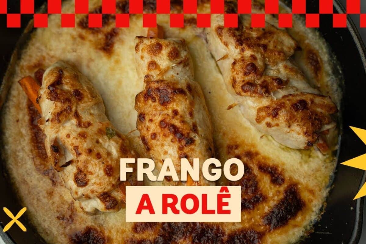 Frango enrolado com calabresa