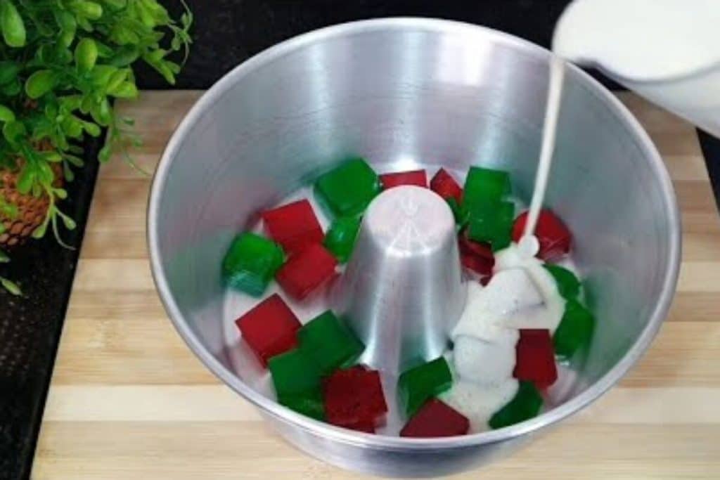 Sobremesa de coco com gelatina