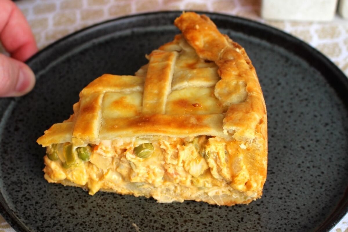 Empadão de frango com palmito