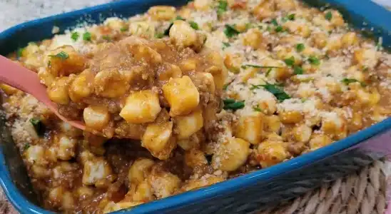 Nhoque de arroz amanhecido fácil e gostoso, veja como aproveitar as sobras de arroz cozido 4 Nhoque de arroz amanhecido