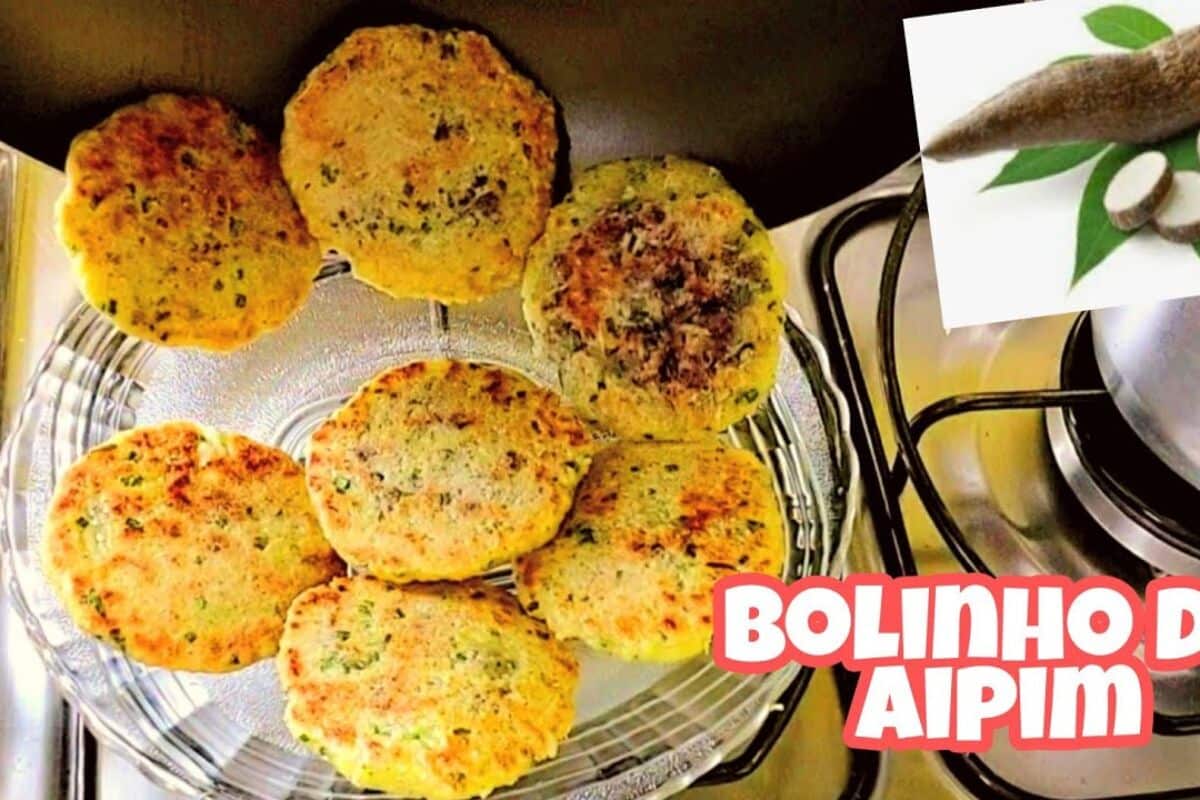 Bolinho de mandioca grelhado