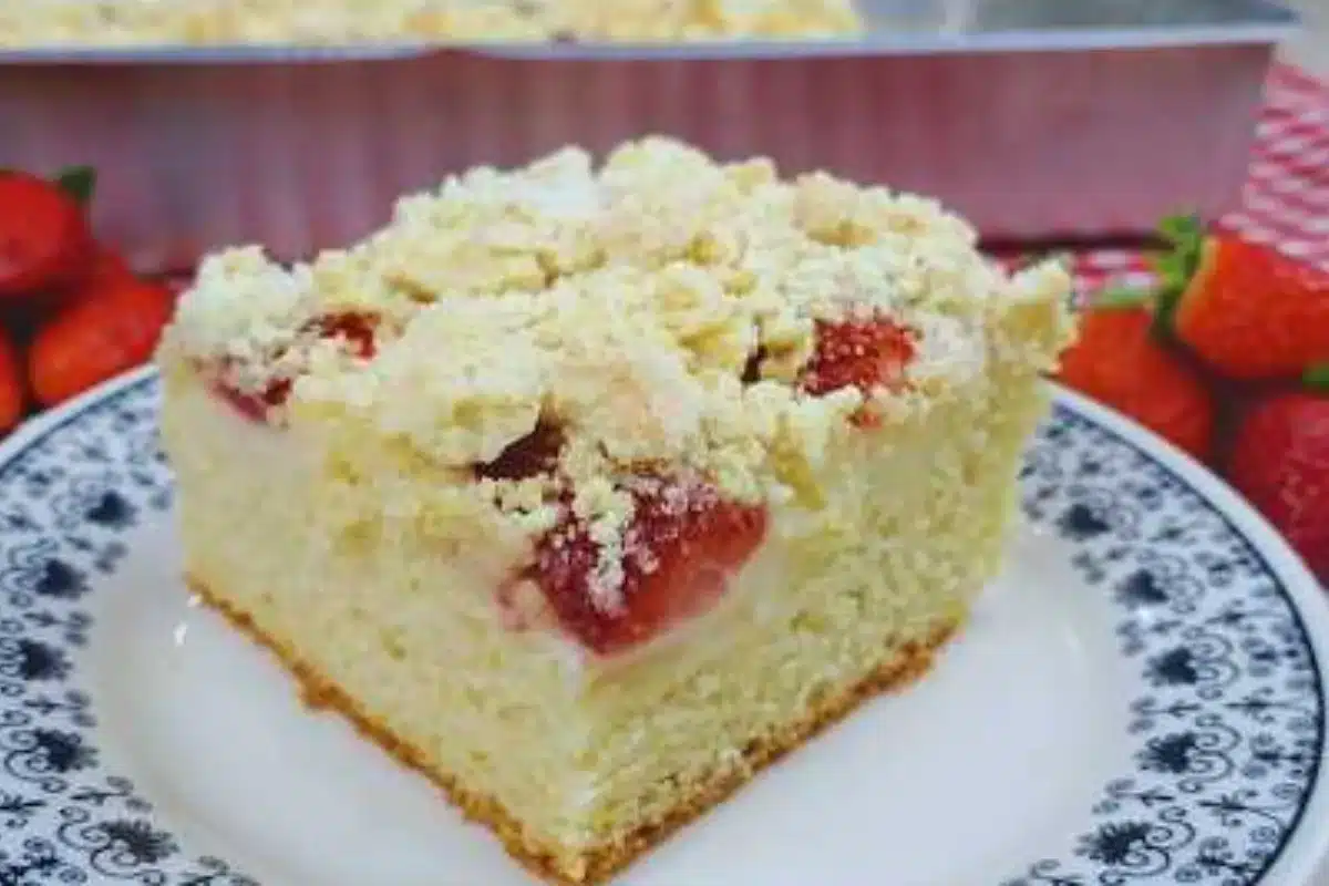 Bolo cuca de morango