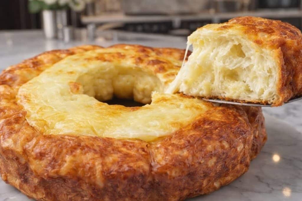 Bolo pão de queijo para o seu lanche, que fica com uma casquinha crocante e muito queijo 58 Bolo pão de queijo