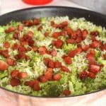 Arroz com brócolis e bacon