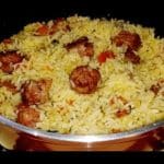 Arroz com linguiça