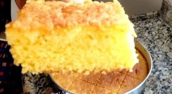 Bolo de fubá sem farinha